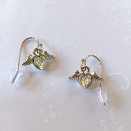 ハートウィングのピアス
